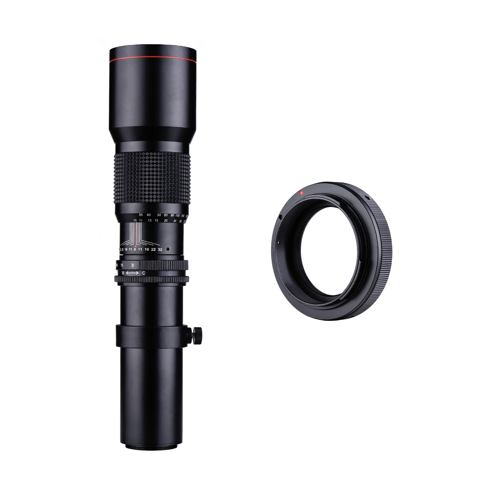 

Супер телеобъектив 500 мм F/8,0-32 ручной зум + Т-образное крепление к EF-Mount адаптер Комплект колец для Canon EOS Rebel T3 T3i T4i T5 T5i T6