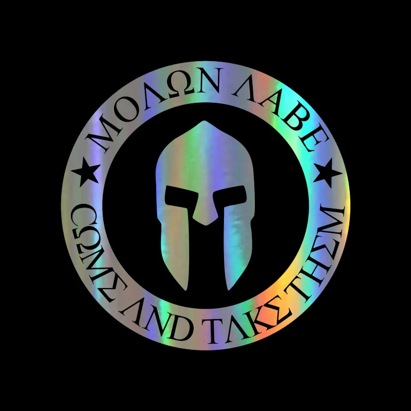 

Creative Molon Labe Spartan Helmet Car Stickers Decal Funny Motorcycle Bumper Windshield Cover Scratches Accessories KK12*12cm