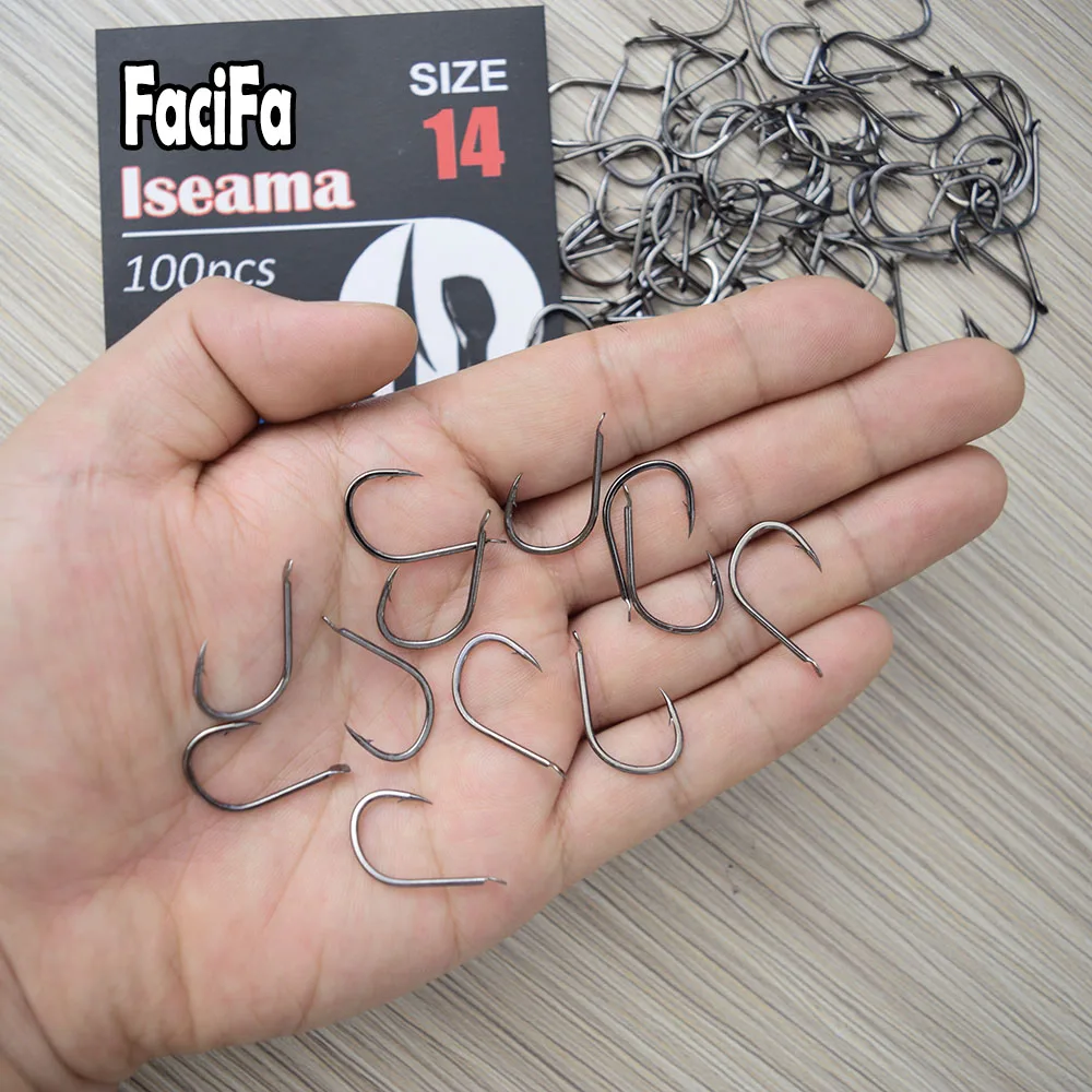 Рыболовный крючок Iseama с зазубриной круглыми глазами Размер 1 2 3 4 5 6 7 8 9 10 11 12 13 14 15 100