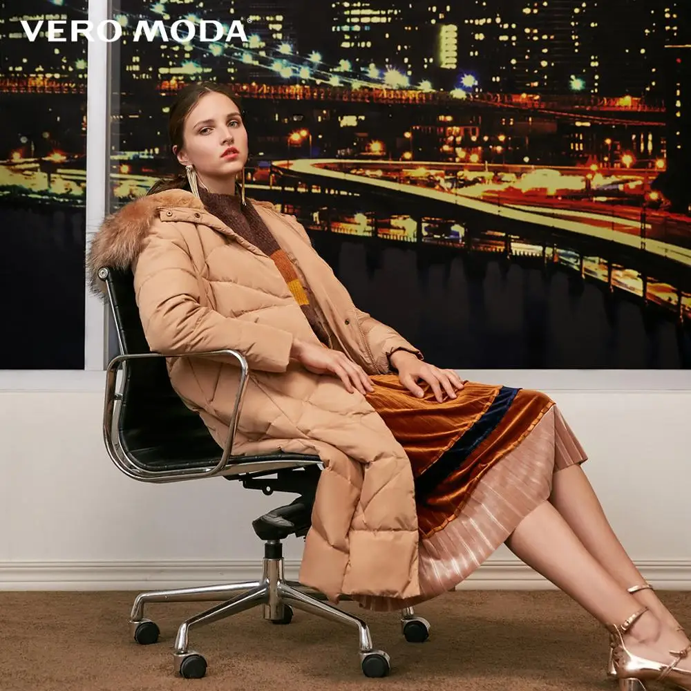 Vero Moda женский Цвет Соответствующие косы волос воротник с капюшоном длинный пуховик | 318312506