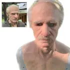 Хэллоуин косплей облысение старик Косплей головной убор маска с шеей хитрый реквизит Drag Queen