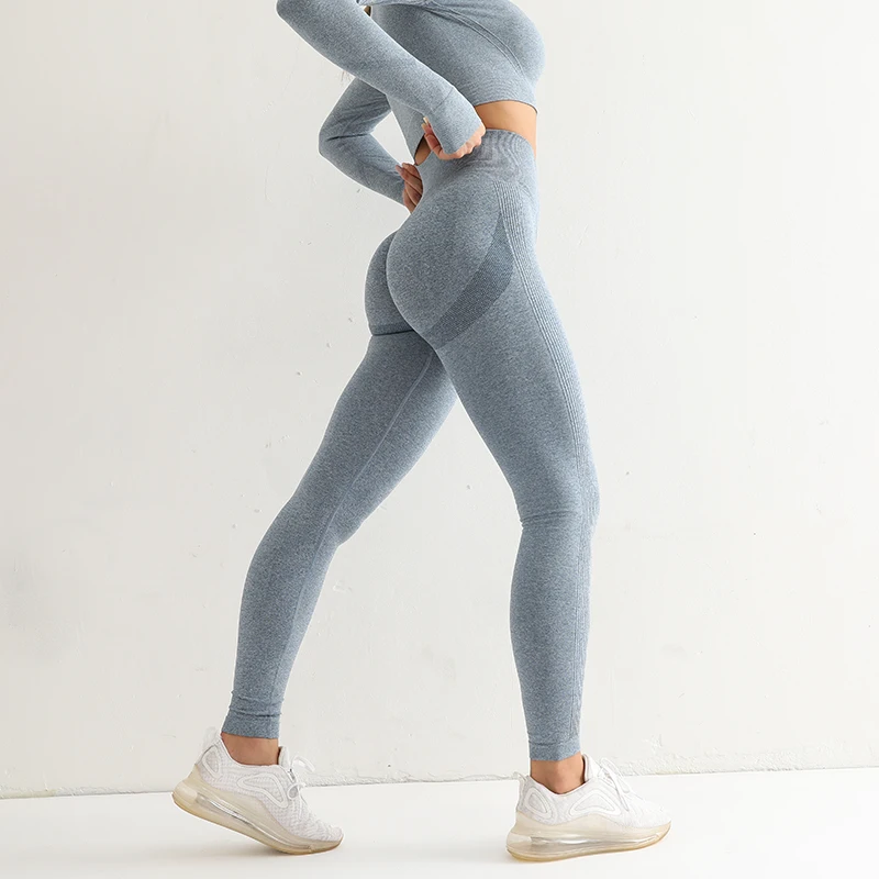 

Tracksuit Seamless Yoga Set Women Workout Sportswear Gym Clothing Fitness Long Sleeve Crop Top High Waist Leggings Sports Suits