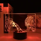 Светодиодная лампа для лба SASUKE в стиле аниме, 3D ночсветильник с дистанционным управлением в японском стиле аниме, с цветным основанием, Подарочная лампа