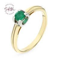 skm luxury designer emerald rings for women vintage 14k rose gold engagement rings designer promise luxury fine jewelry