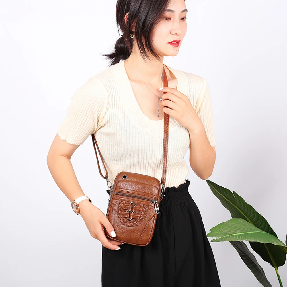 

Женская многослойная Сумка через плечо с классической текстурой и креативным дизайном, шикарная мягкая сумка через плечо из искусственной ...