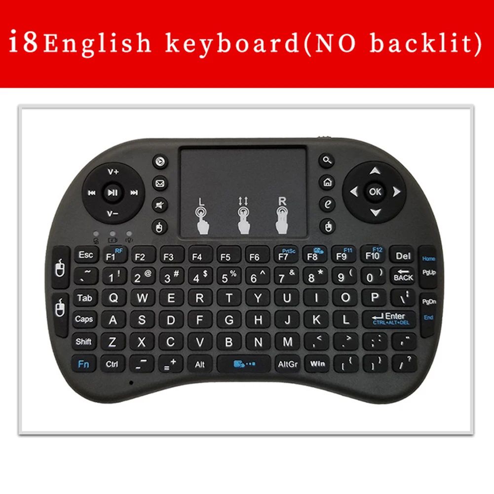 

I8 2.4GHz Mini Wireless Keyboard with Touchpad Luminous Dazzling Remote Keyboards for Android Windows Linux Computer Accessories