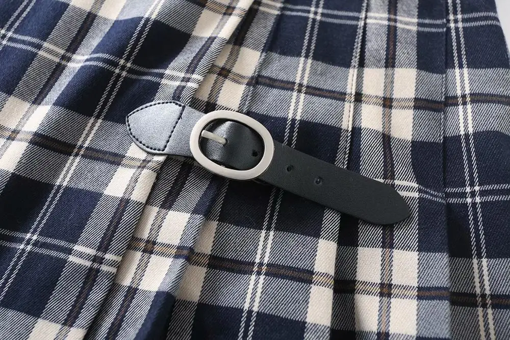 Женская плиссированная мини-юбка клетчатая короткая юбка в стиле Харадзюку