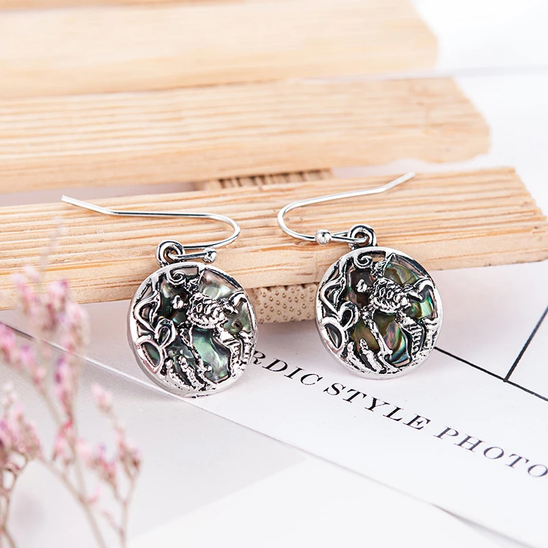 Винтажные богемные серьги в виде морских ракушек массивные ювелирные изделия