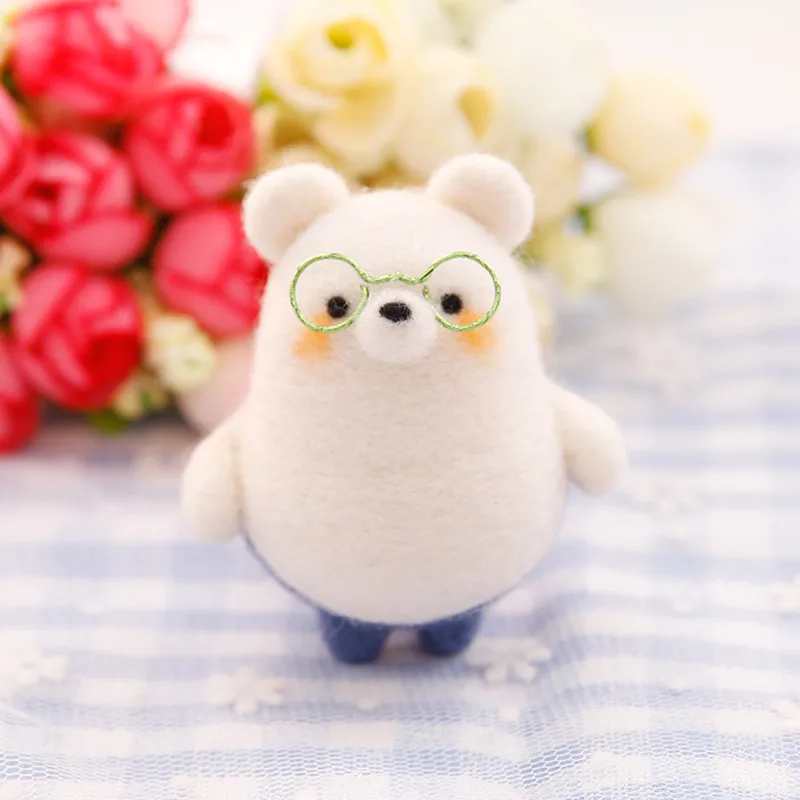 Набор для вязания животных ручной работы в форме войлока набор милых медведей