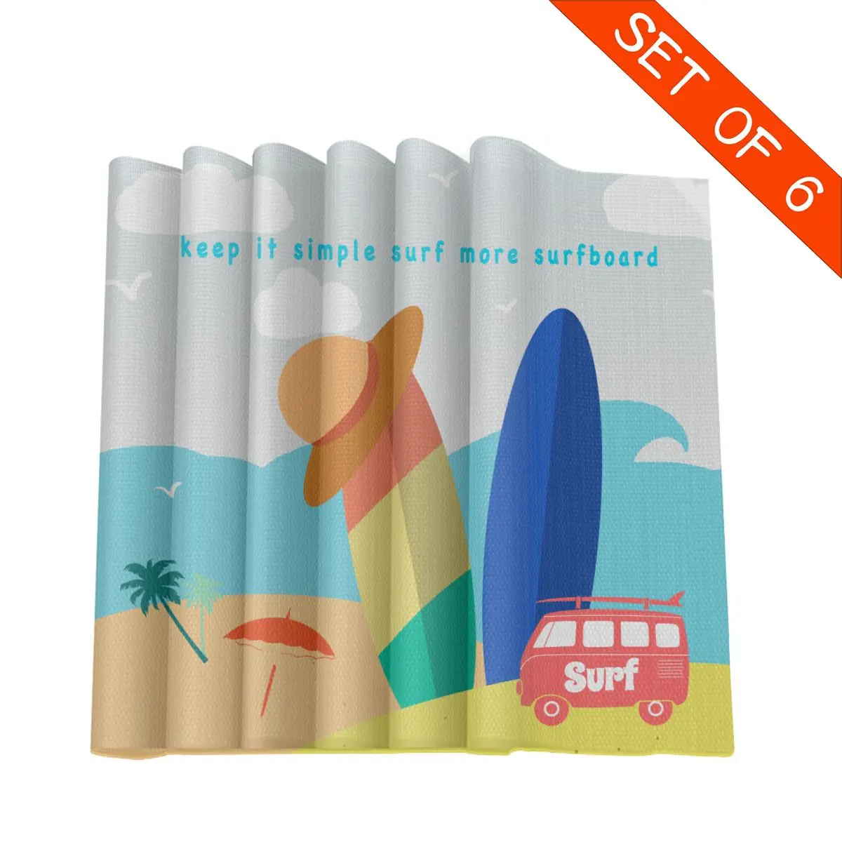 Столовые приборы для обеденного стола подставки серфинга и полистеровая чашка