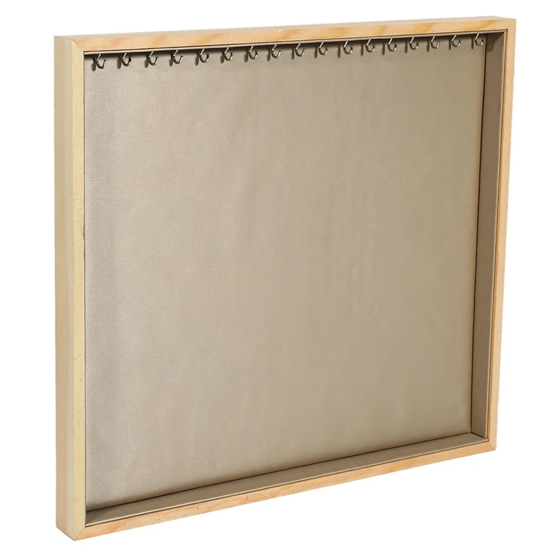 

Подставка для ювелирных изделий из матовой кожи, витрина для ожерелья, серег, деревянная подставка для хранения