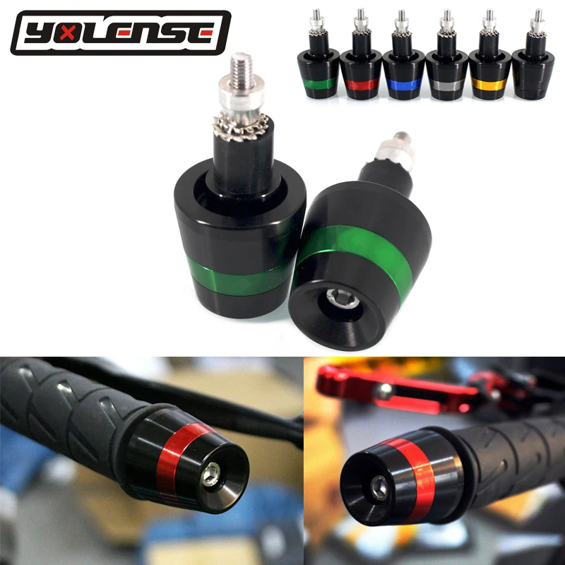 

For Kawasaki ER6N ER6F ZX-6R ZX-14R Ninja 650R NINJA650R NINJA400 Universal 7/8'' 22mm Motorcycle CNC Handle bar Grips Ends Caps
