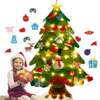 11 11 crazy sale free shipping felt christmas tree diy soft christmas tree with ornaments and string light for holiday new year