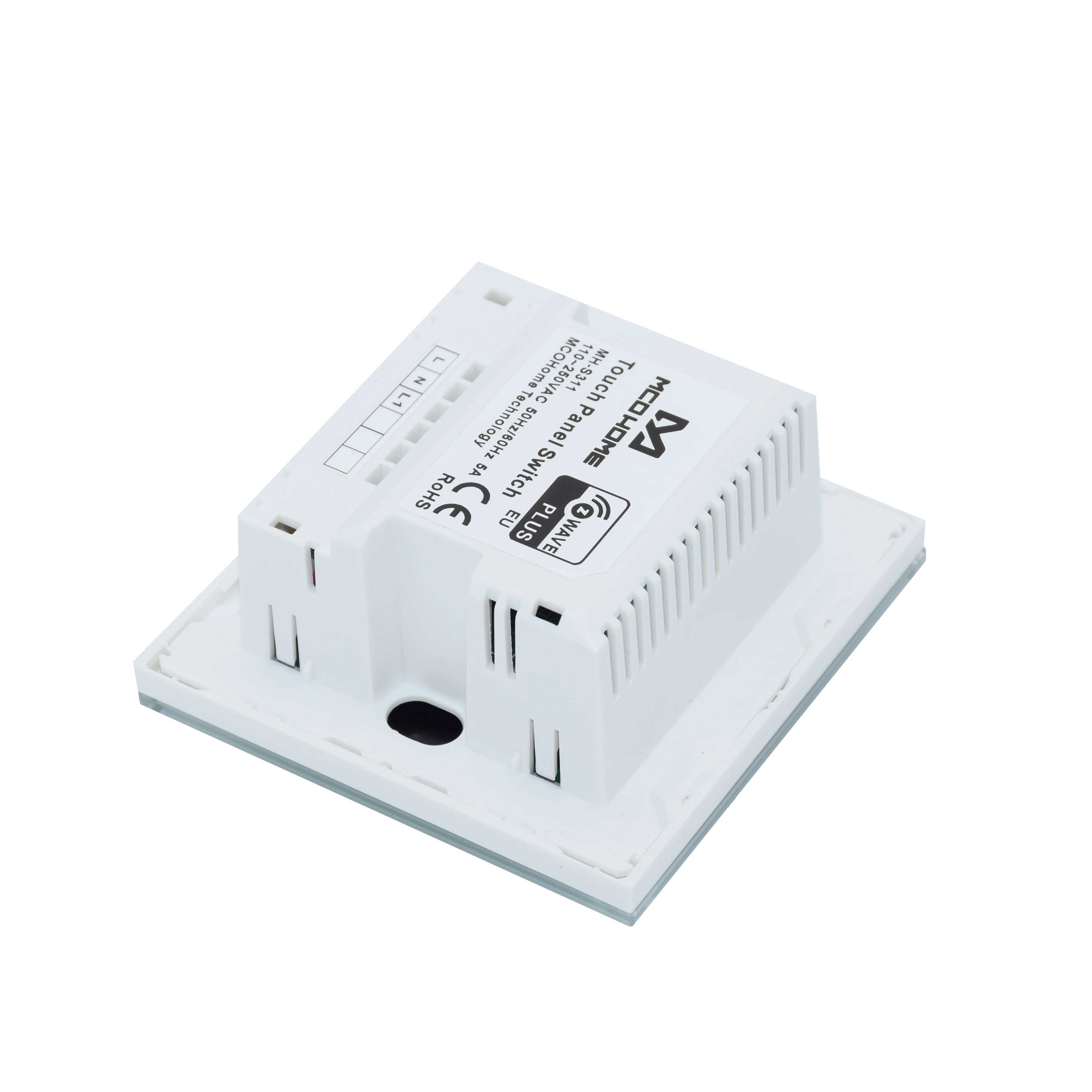 Z-Wave Plus MCO home Glass Touch Panel power Switch 1 gang one relay ON/OFF switch module MH-S311 for lamp light control | Безопасность