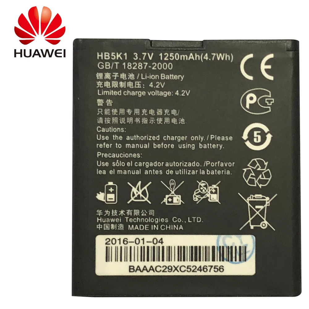 Новинка сменный аккумулятор 1250 мАч HB5K1H HB5K1 Huawei