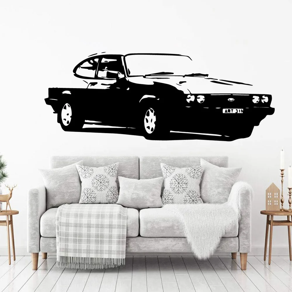 Большие креативные автомобильные водонепроницаемые наклейки на стену седан