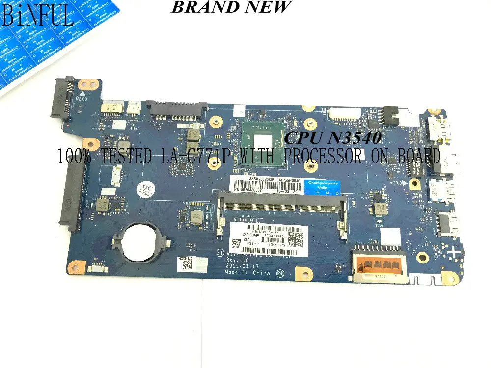 В наличии. 100% новый. AIVP1/AIVP2 LA C771P Материнская плата ноутбука MOTHEBOARD для LENOVO 110 15IBY