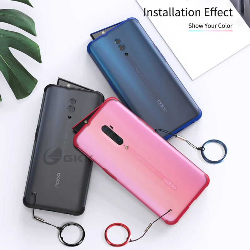 Оригинальный чехол GKK для OPPO Reno 10X Zoom Z ультратонкий Полупрозрачный матовый из