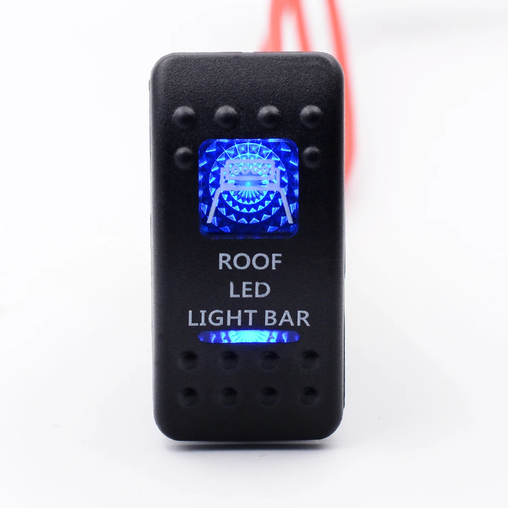 Camper Accessories For 4x4 Boat Dual Blue Backlight ROOF LED LIGHT BAR On Off Rocker Switch 5 Pin 12V 24V Caravan | Автомобили и