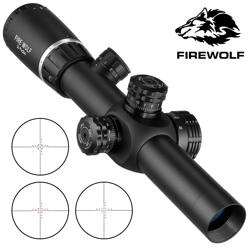 Охотничий прицел 2 7X24 тактический сетка оптический прицелы 11 мм 20 крепления