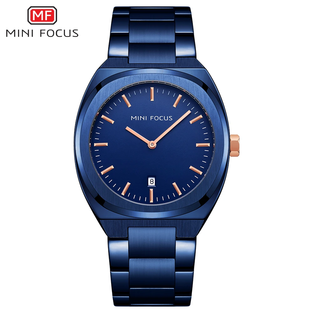 

MINI FOCUS Mens Watches Brand Luxury Fashion Quartz Wrist Watch Reloj Hombre Men Waterproof Full Steel Business Watch Relogios