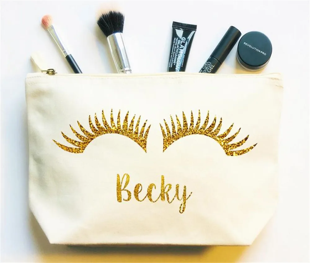 Свадебный подарок с благодарностью индивидуальные косметички для ресниц