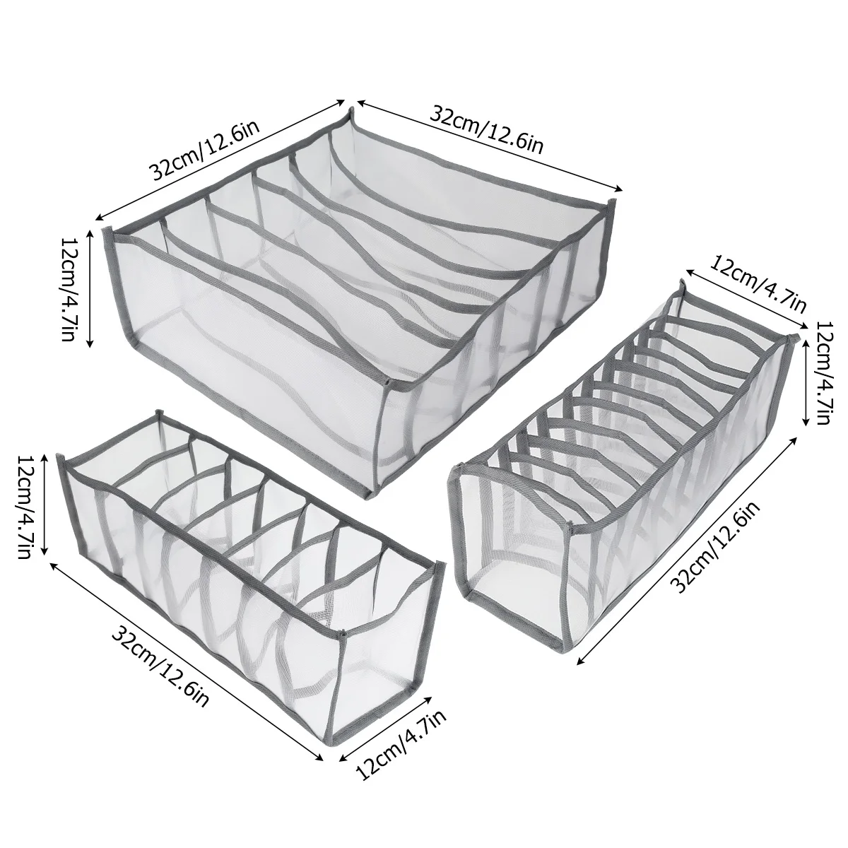 3 шт. коробки для хранения раздельных носков шорт бюстгальтеров | Дом и сад