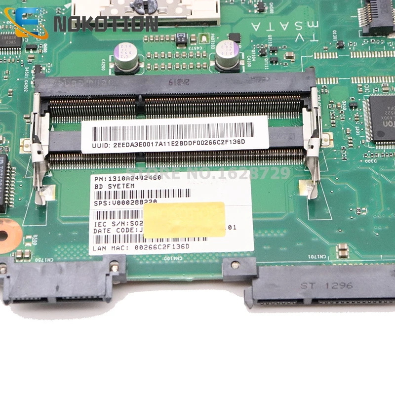 NOKOTION GL10FG 6050A2492401-MB-A02 V000288220 1310A2492460 для Toshiba satellite P870 P875 Материнская плата ноутбука SLJ8E DDR3