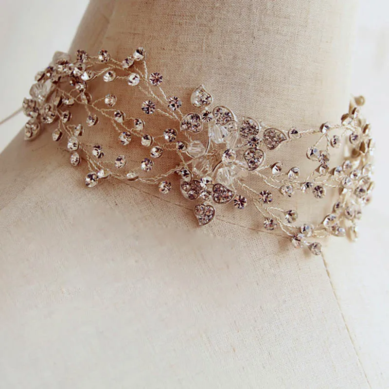 Аксессуары для волос свадебная диадема из кристаллов повязки на голову