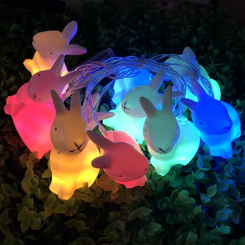 

Easter Rabbit String Light Easter LED Lamp Easter Bunny Decorative Easter Decoration Rabbit Light Decor