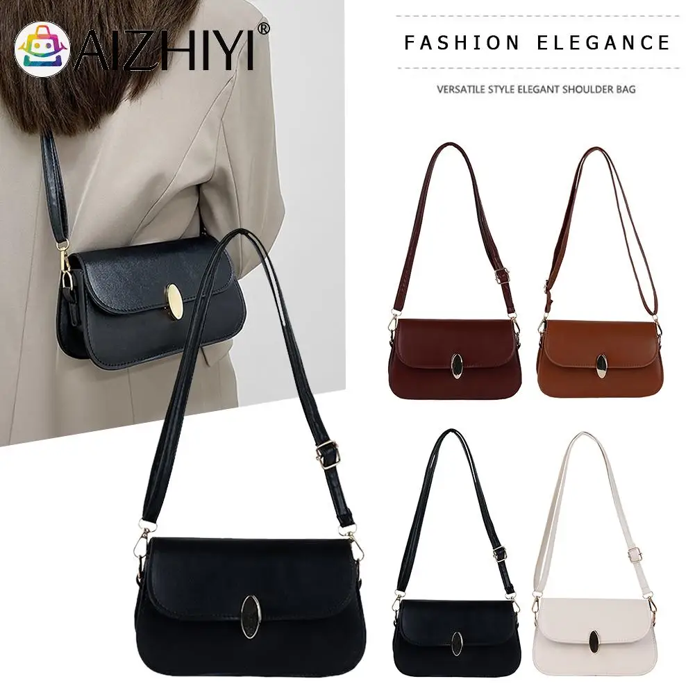 

Girl Purse Handbag Women Fashion Solid Color PU Leather Shoulder Crossbody Messenger Bag Ladies Casual Small Flap Purse Handbags