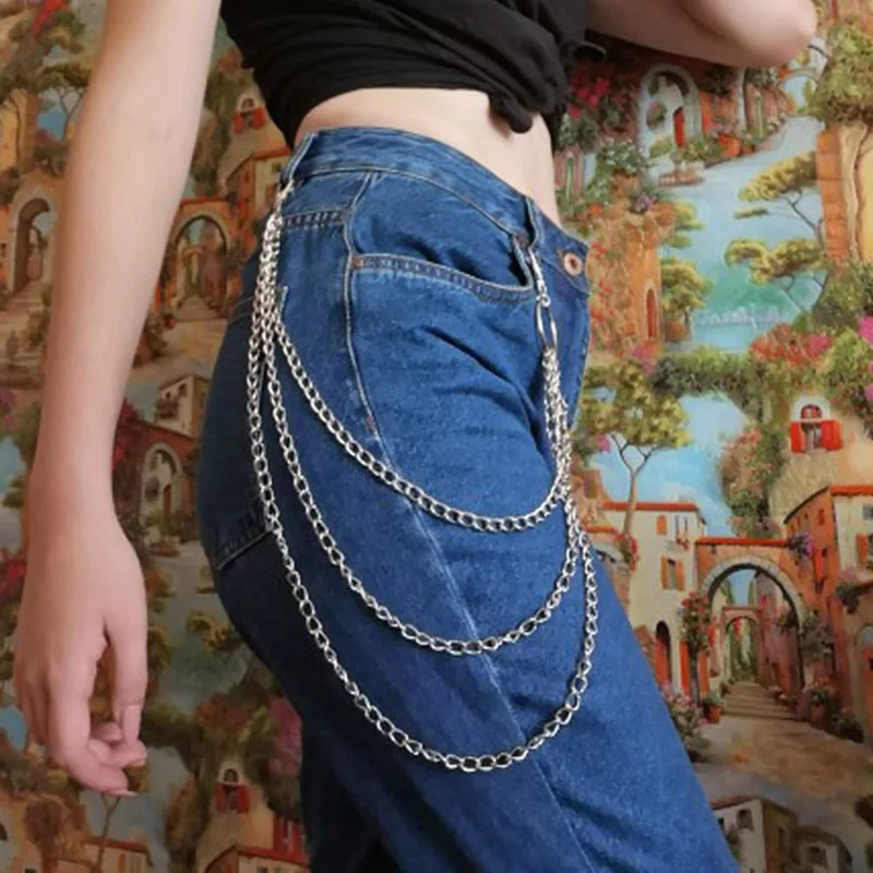 1 шт. длинные хипстерские брелки для брюк в стиле панк уличная большая цепочка