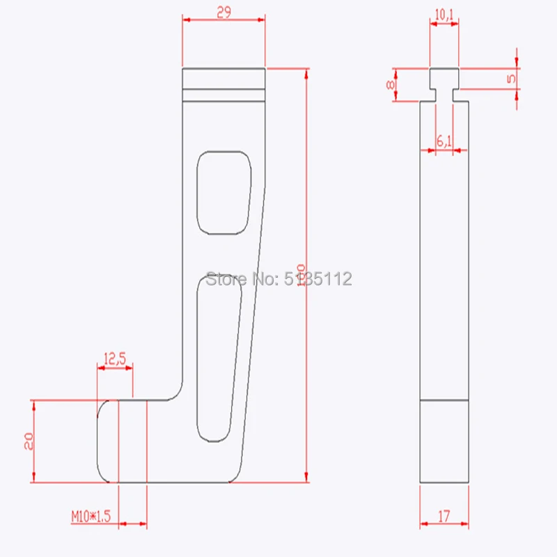 Зажимы для стандартных алюминиевых т-образных креплений 45 мм 75 2 шт./компл. G