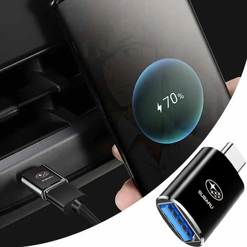 

1pcs USB Converter Connector Car Logo for Subaru Forester SH SG5 SJ Impreza 2010 XV Legacy Outback WRX STI GC8 Tribeca Goods