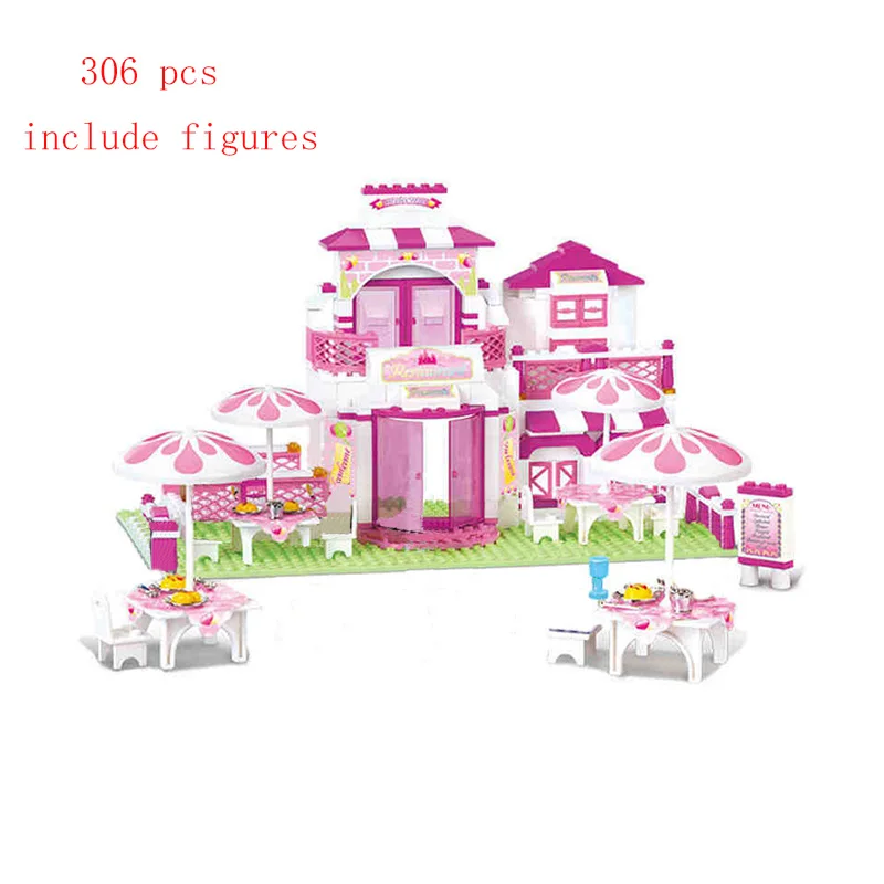 

SLUBAN 0150 41149 Blocks Romantic Restaurant Girl Series City Block 306pcs Educational DIY Bricks Assembling Building Block Toys