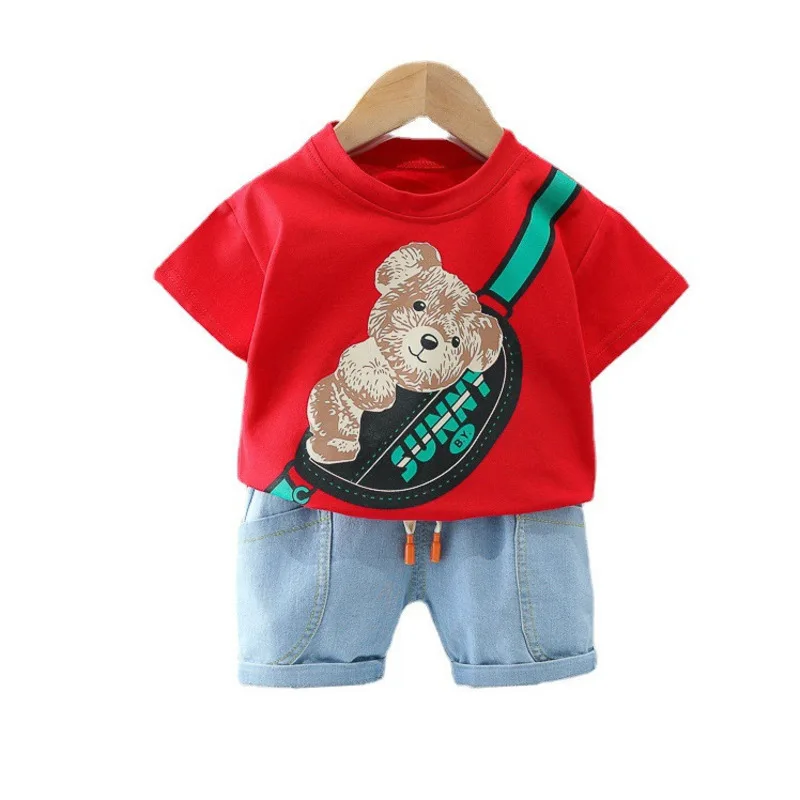 

New Boys Clothing Summer Baby Girl Clothes Suit Children Fashion T-Shirt Shorts 2Pcs/Sets Toddler Casual Costume Kids Tracksuits