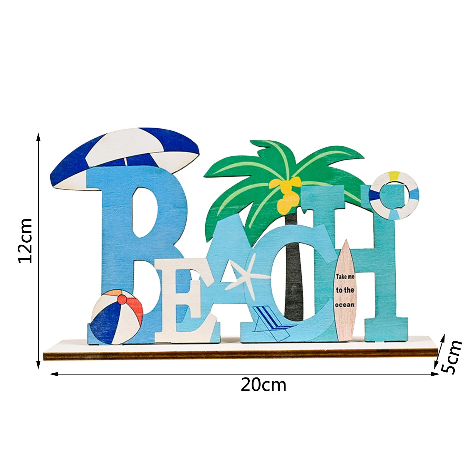 Океана орнамент в виде пляжные Алфавит Форма ремесло украшение для дома стол