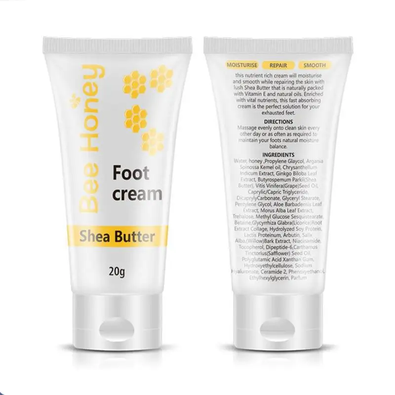 

20g Honey Foot Cream Exfoliating Foot Mask Useful Shea Soft Skin Hand Cream Paraffin Foot Hydrating Moisturizing Butter Car L0T2