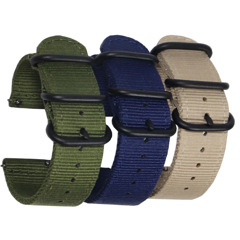 

20mm 22mm watch strap For Samsung Galaxy watch 46mm 42mm Active2 Active1 Gear S3 frontier Sports nylon nato strap