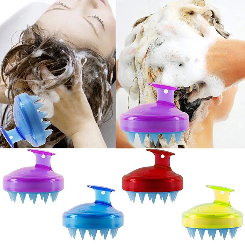 

Silicone Massage Brush Head Body Scalp Massage Brush Massager Hair Washing Comb Head Spa Slimming Styling Tool Health Care