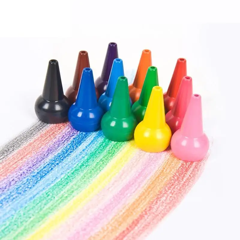 12 шт. нетоксичный Безопасность детей Цвет мелки для 3D искусство пальца студентов