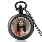 Мужские и женские кварцевые карманные часы Christ Jesus, в виде короны торса, с подвеской и часами, подарки