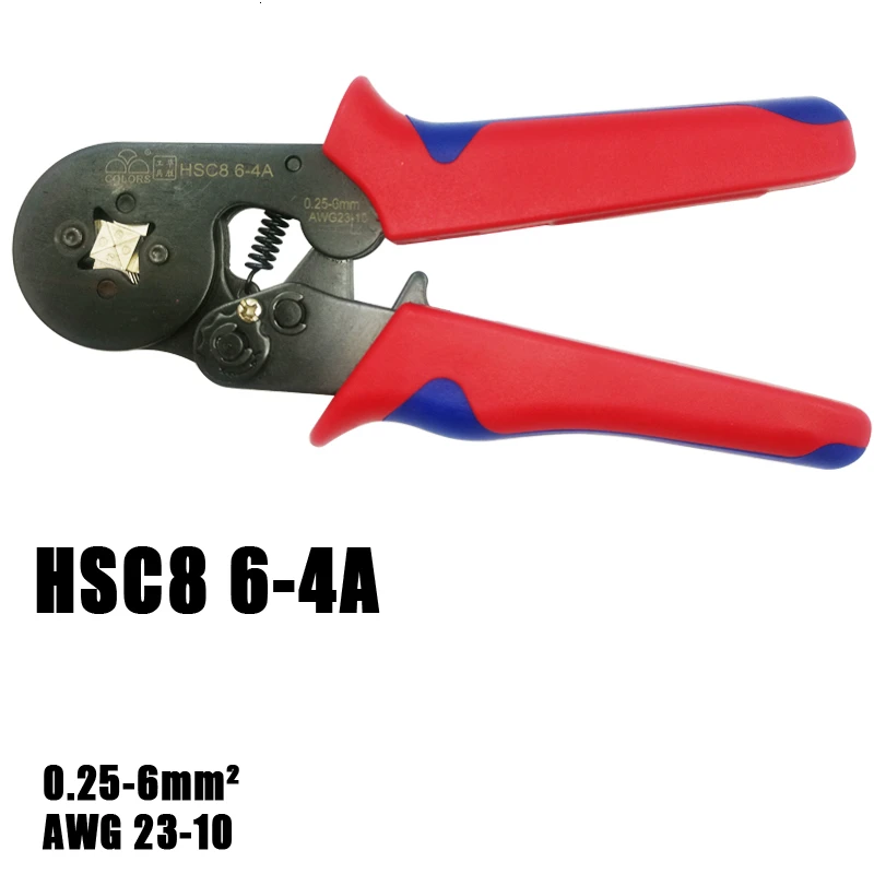 Инструменты для обжима трубчатые мини плоскогубцы HSC8 10SA 0 25 10 мм2 23 7AWG 6 4A/6 6A набор