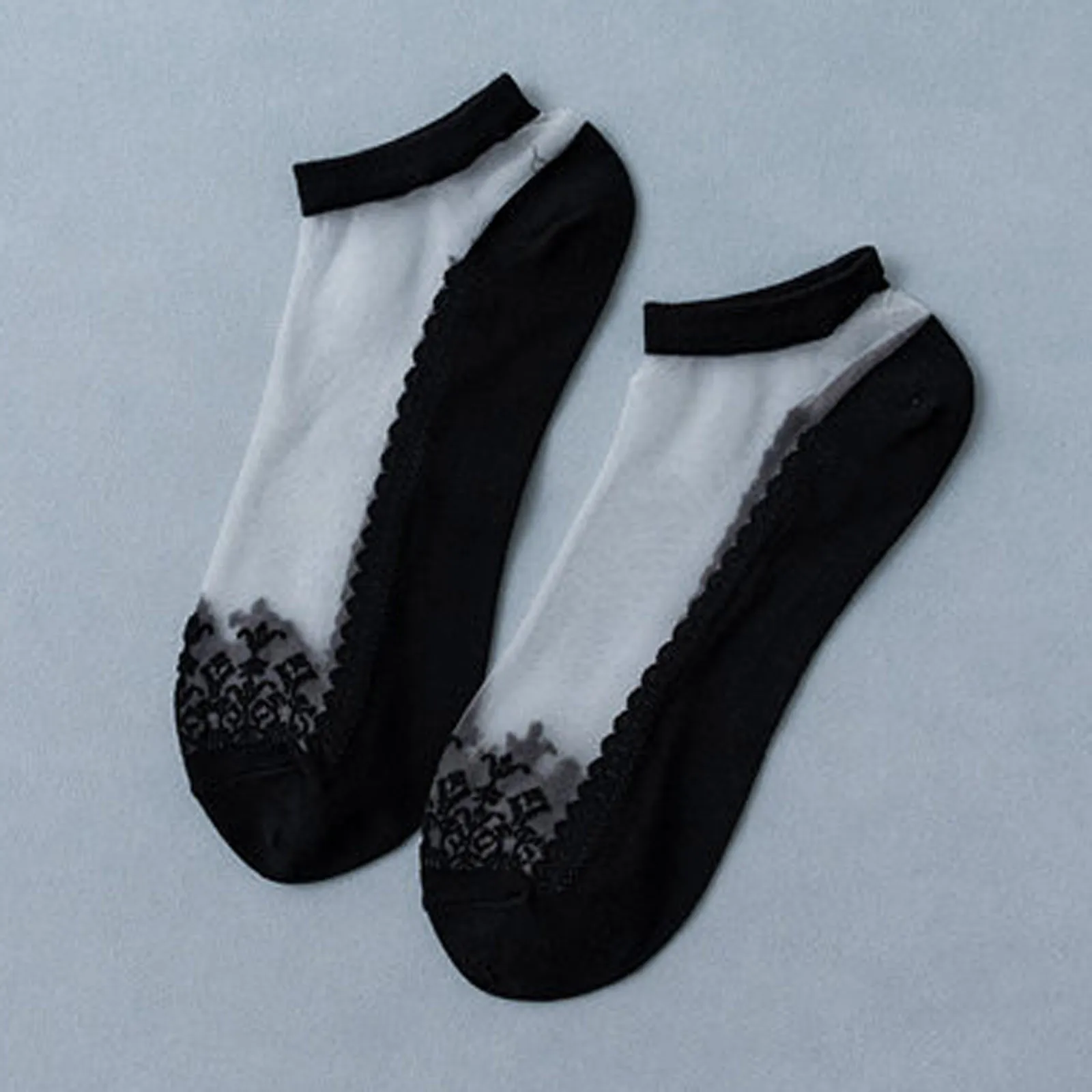 

Women Ankle Breathable Stocking Fashion Floral Mesh Patchwork Summer Thin Socks