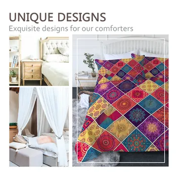 BeddingOutlet Boho Summer Blanket Bohemian Air-conditioning Quilt Set Colorful Mandala Bedding Exotic Floral couette de lit 3pcs 6