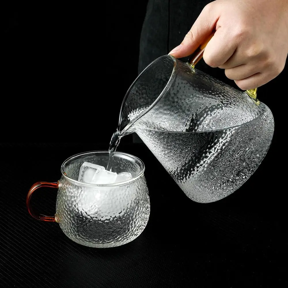 Маленький термостойкий стеклянный чайник с инфузером китайский для Пуэра