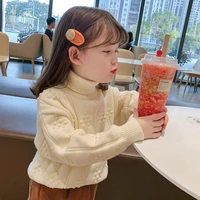 new cool baby girl boys casual sweater childrens knitted woolen springwinter kids cute turtleneck warm thicken solid color