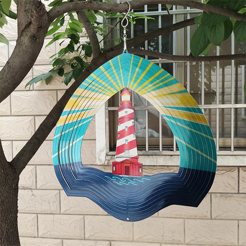 

Stainless Steel Lighthouse Windchimes Hippie Skull Wind Spinner Windchime Ornament Hanging Hummingbird Wind Chimes Eagle