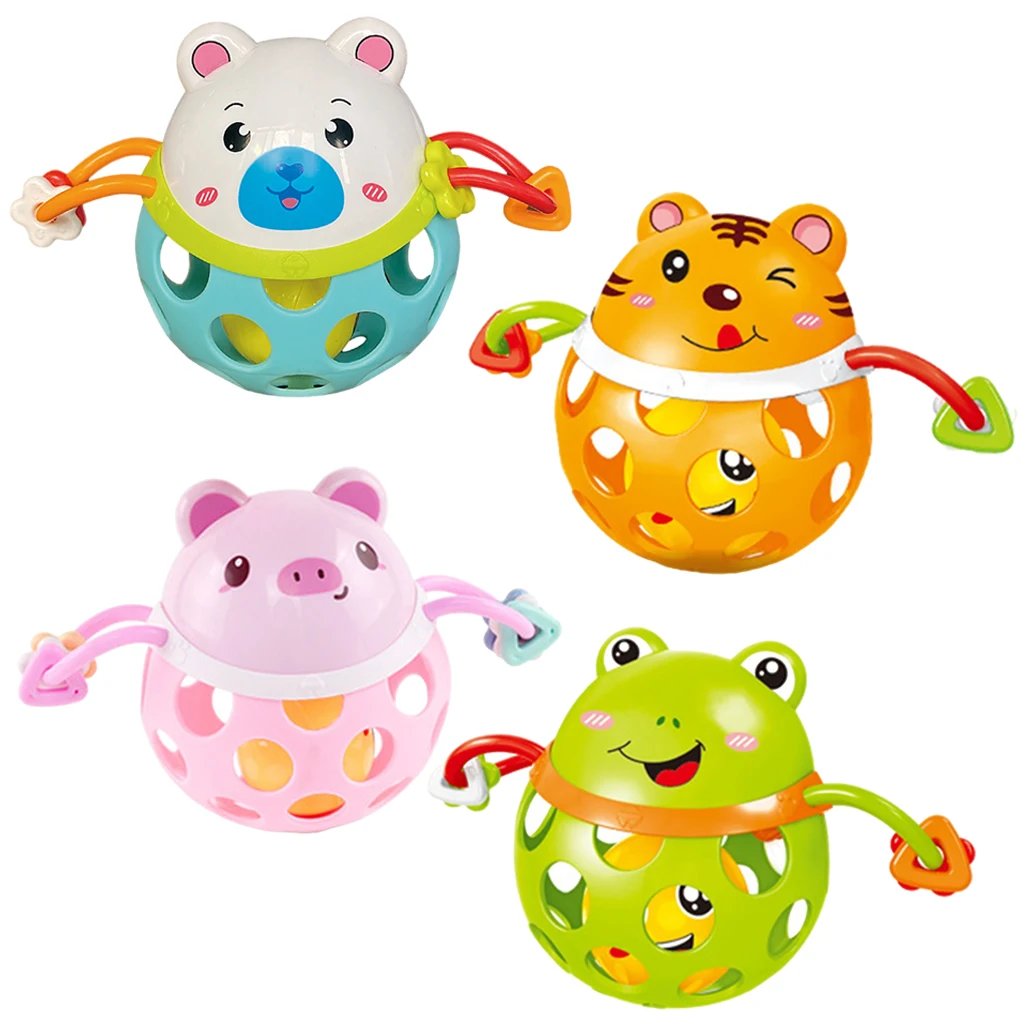 

Infant Baby Chime Ball Rattle Toy Intelligence Teether Toys for 0-6 Months