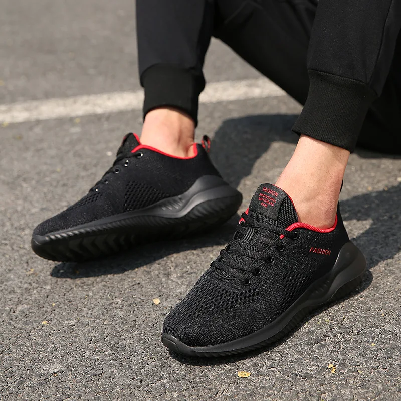 

Men Sport Shoes Light Breathable Mesh Comfortable Fashion Sneakers Outdoor Walking Flat Running Shoes for Man and Boys